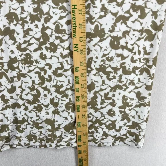 MICHAEL KORS Shirt Men L Golf Polo Short Sleeve Floral Camo Performance Olive - Picture 12 of 13